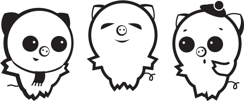 The Three Little Pigs Wall Decal - Cartoon Clipart (800x550), Png Download