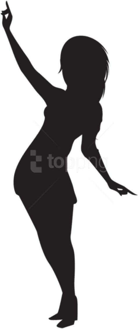 Free Png Dancing Girl Silhouette Png Png - Girl Silhouette Transparent Background Clipart (480x1134), Png Download