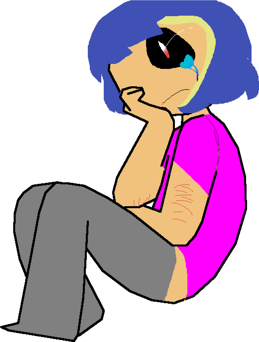Beatrice Feeling Depressed - Cartoon Clipart (1400x1400), Png Download