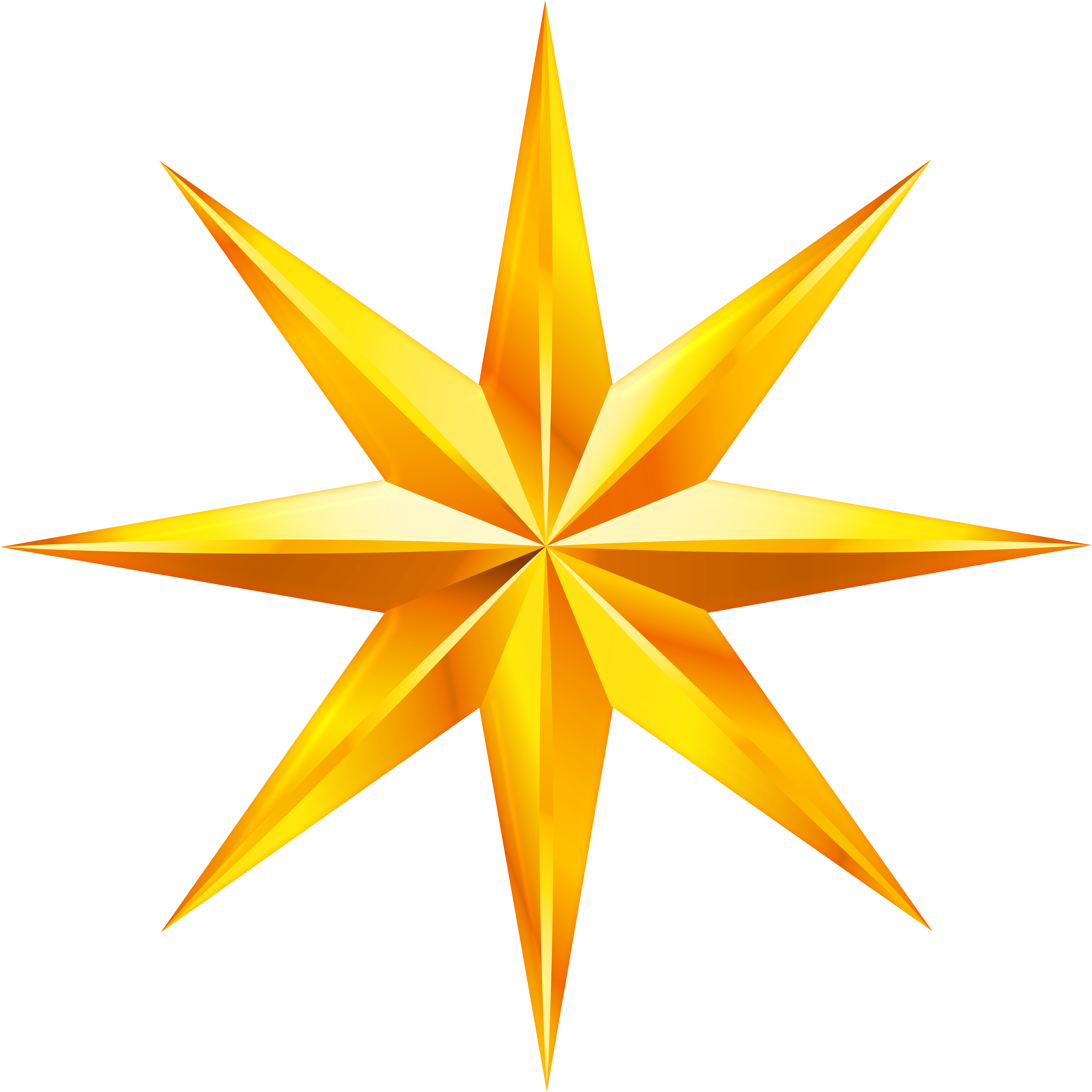 Yellow Decorative Star Png Clip Art Image Transparent Png (7998x8000), Png Download