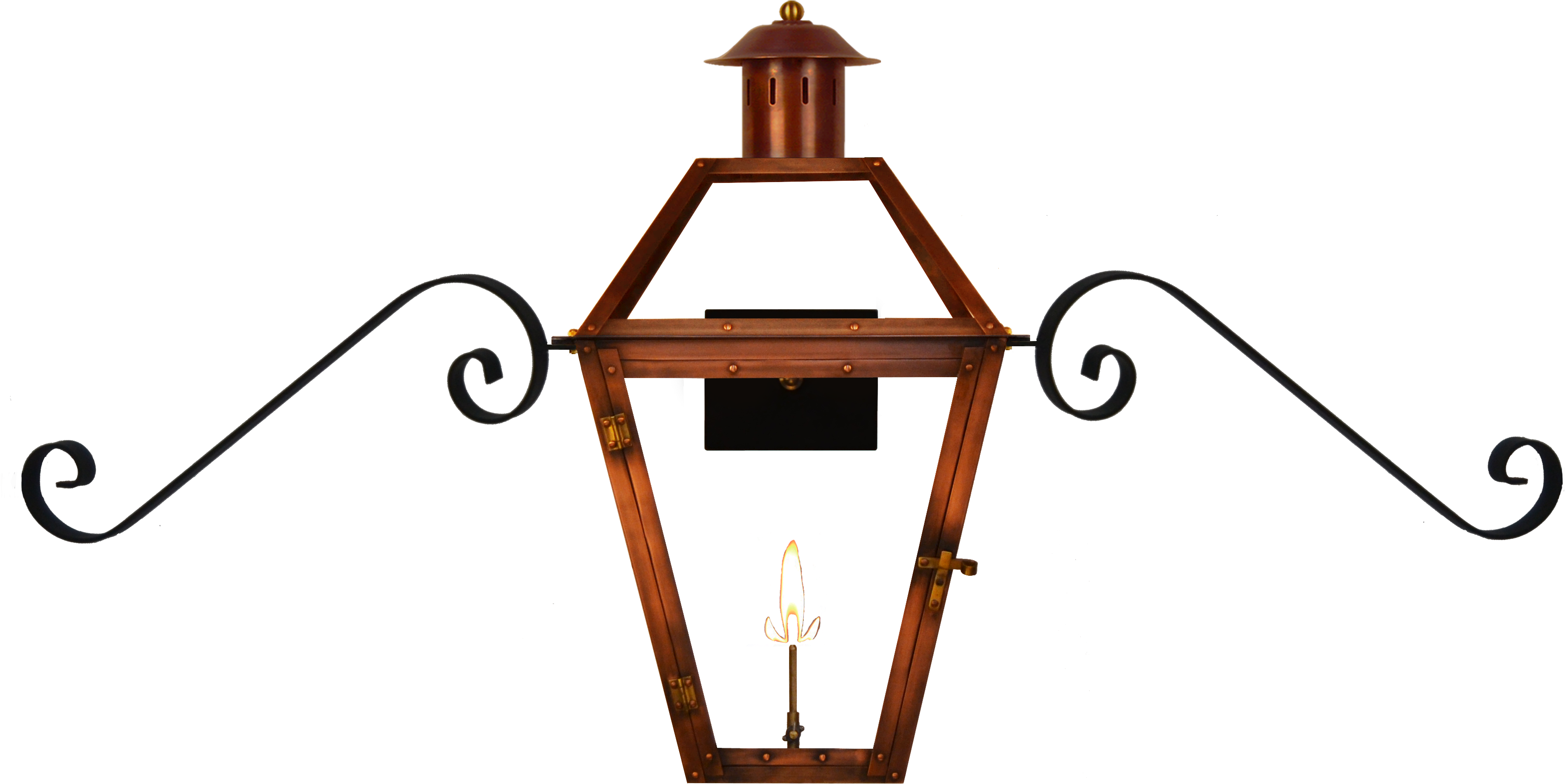 Gcl-fc French Colony Lantern French Colony Gas Or Electric Clipart (3640x1819), Png Download