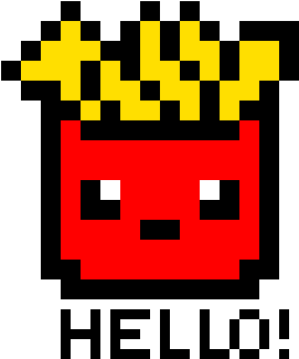 Hi French Fries - Cartoon Clipart (1125x900), Png Download