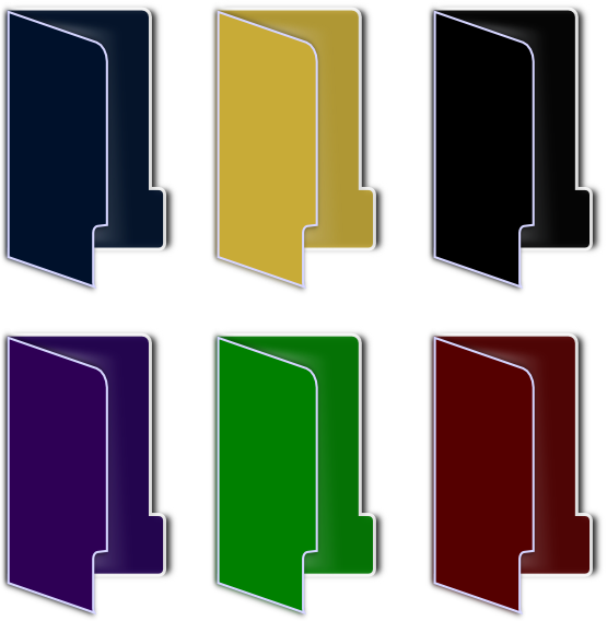 Geek Folder Icon Color Color Folder Icons 555px - Folder Icon Set Free Download Clipart (555x568), Png Download