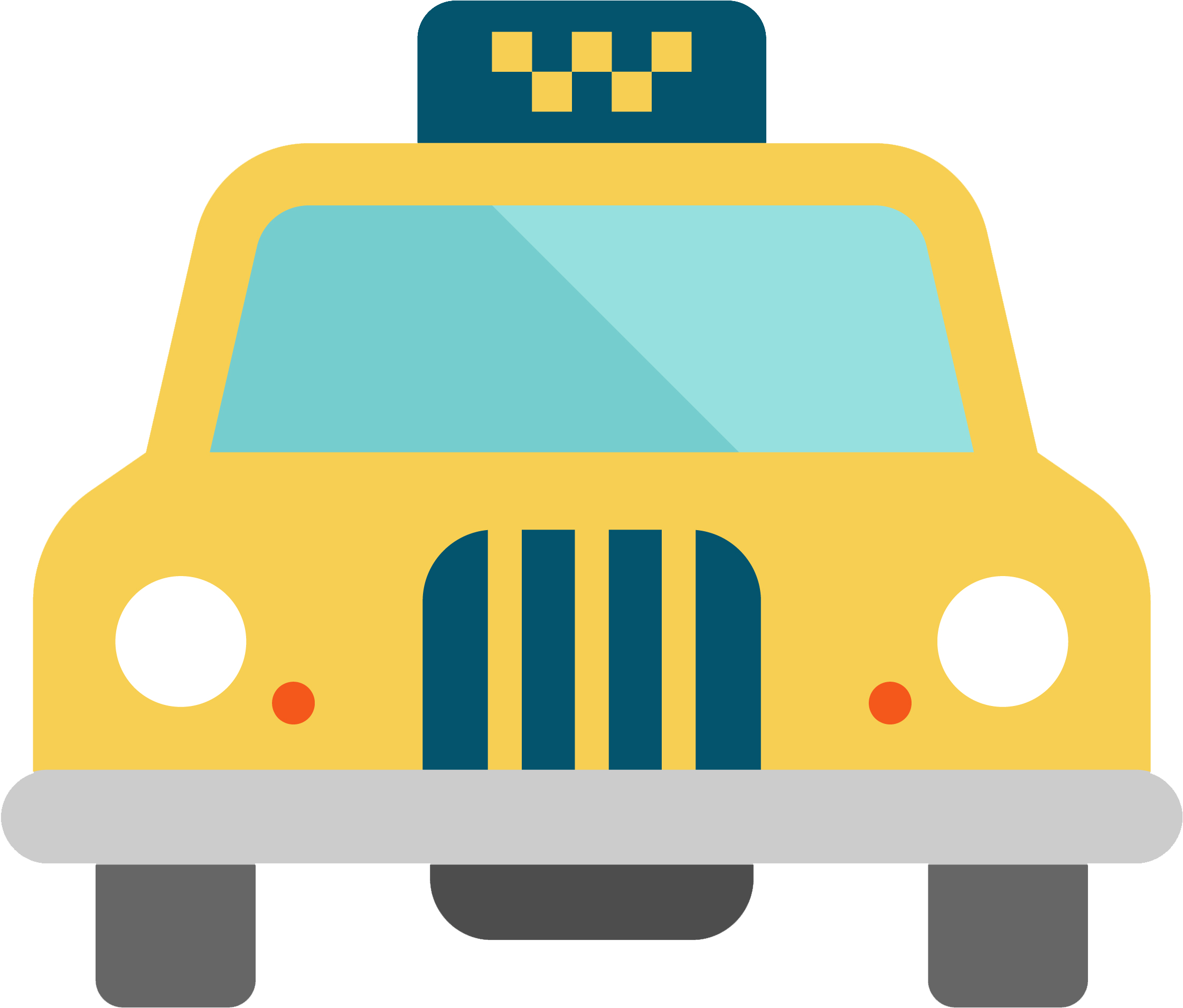 Cartoon Taxi Clip Art - Cab Icon - Png Download (2479x2424), Png Download