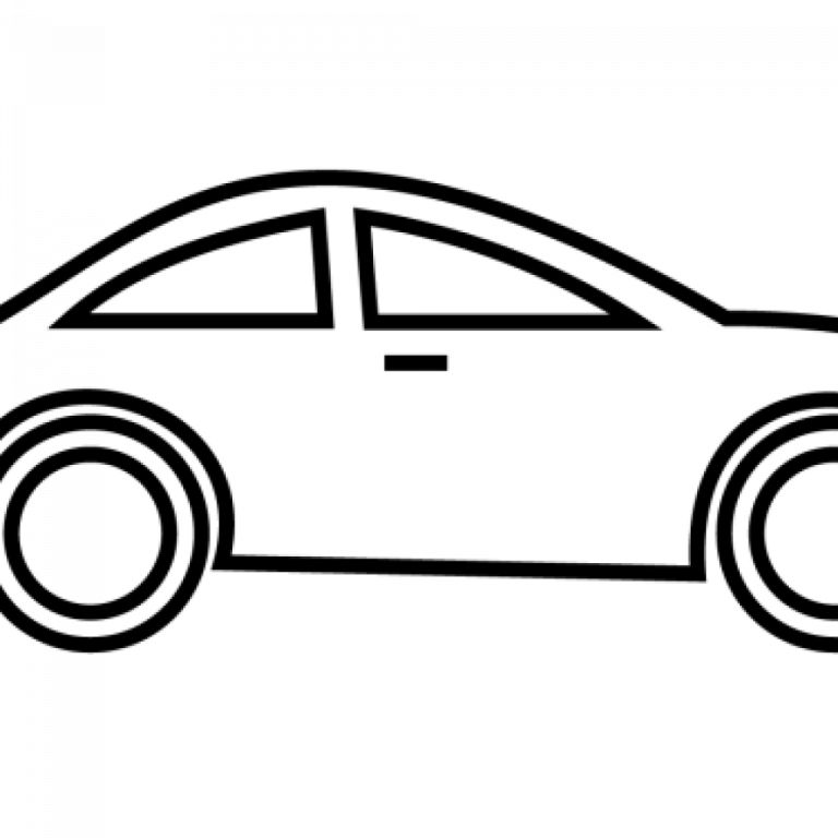 Download Car Clipart Black And White - White Car Clipart Png Transparent Png (768x768), Png Download