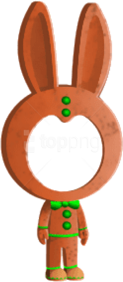 Free Png Easter Gingerbread Bunny Png - Cartoon Clipart (480x1044), Png Download