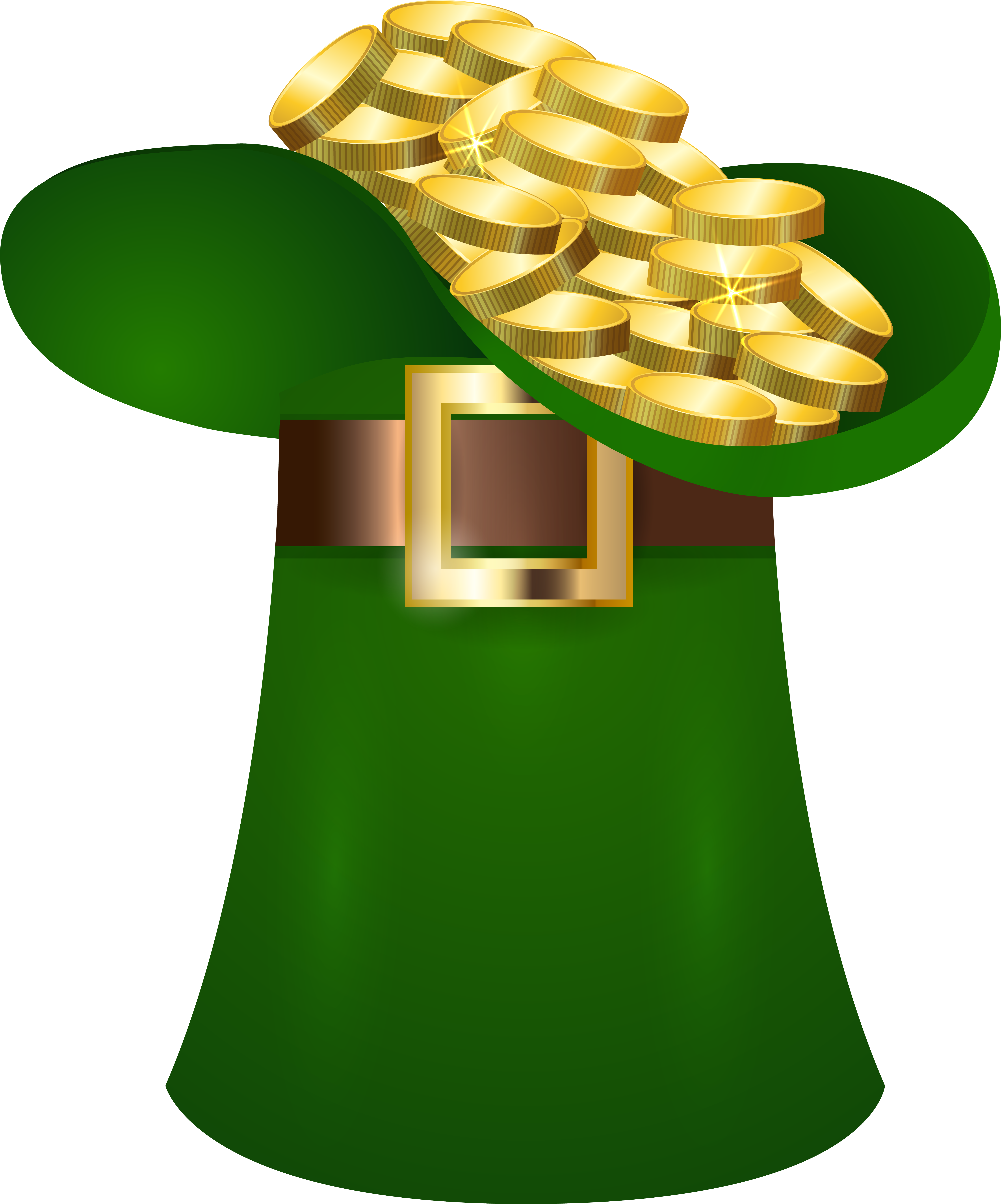St Patrick's Day Hat With Coins Transparent Image Clipart (6670x8000), Png Download