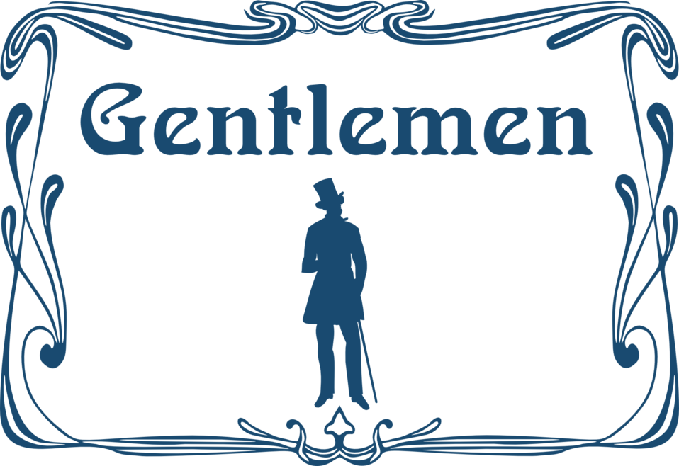 Clipart Wc Herren - Clip Art Bathroom Sign - Png Download (958x658), Png Download