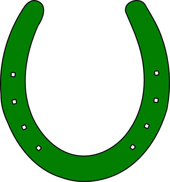 Green - Green Horseshoe Clipart - Png Download (558x595), Png Download