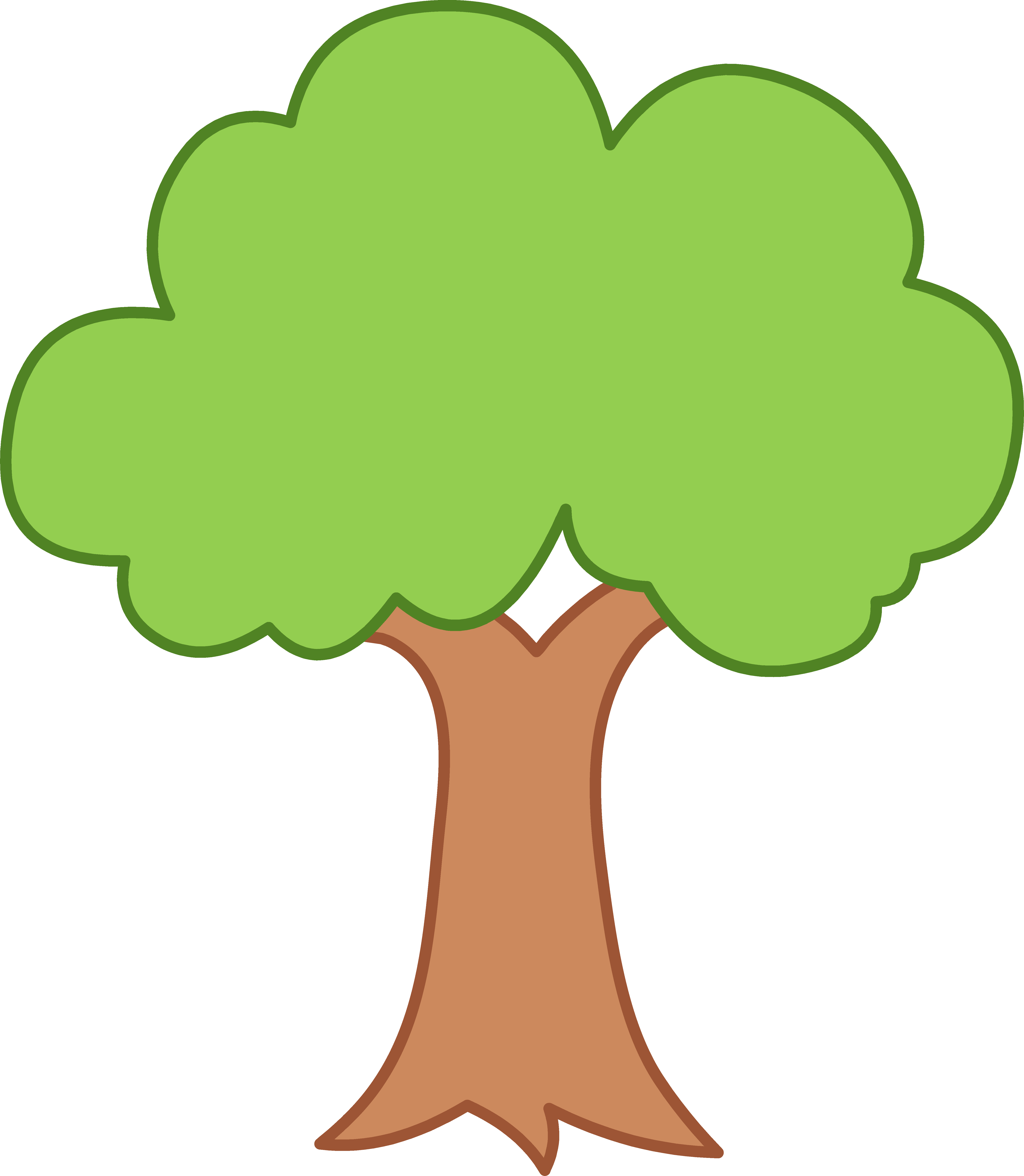 Tree Cliparts - Cartoon Tree Images Hd - Png Download (5548x6372), Png Download