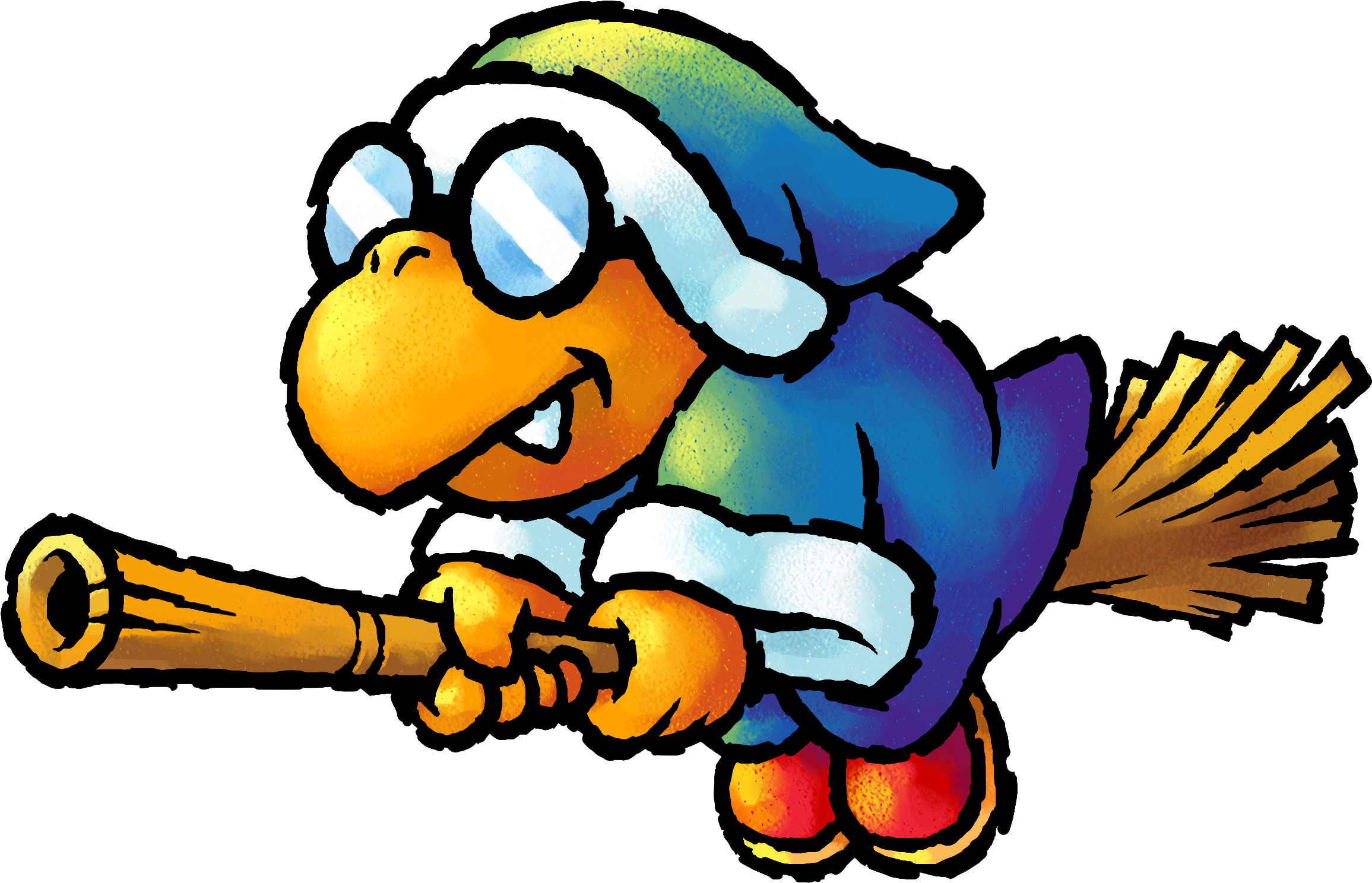 Mario Clipart Nintendo Ds - Super Mario World 2 Yoshi's Island Art - Png Download (2344x1536), Png Download