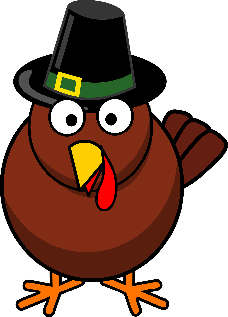 Race Clipart Turkey - Cartoon Turkey With Pilgrim Hat - Png Download (922x1280), Png Download
