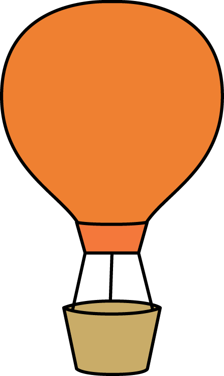 Orange Hot Air Balloon March Lesson Plans, Art Transportation, - Hot Air Balloon Clipart Simple - Png Download (446x747), Png Download