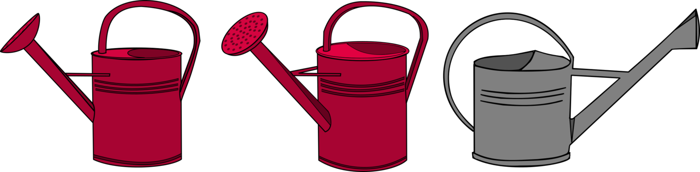 Watering Cans Gardening Computer Icons Flowerpot - Watering Can Clip Art - Png Download (1383x340), Png Download