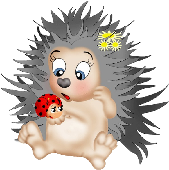 Clipart Fall Hedgehog - Free Clipart Cute Hedgehog - Png Download (600x600), Png Download