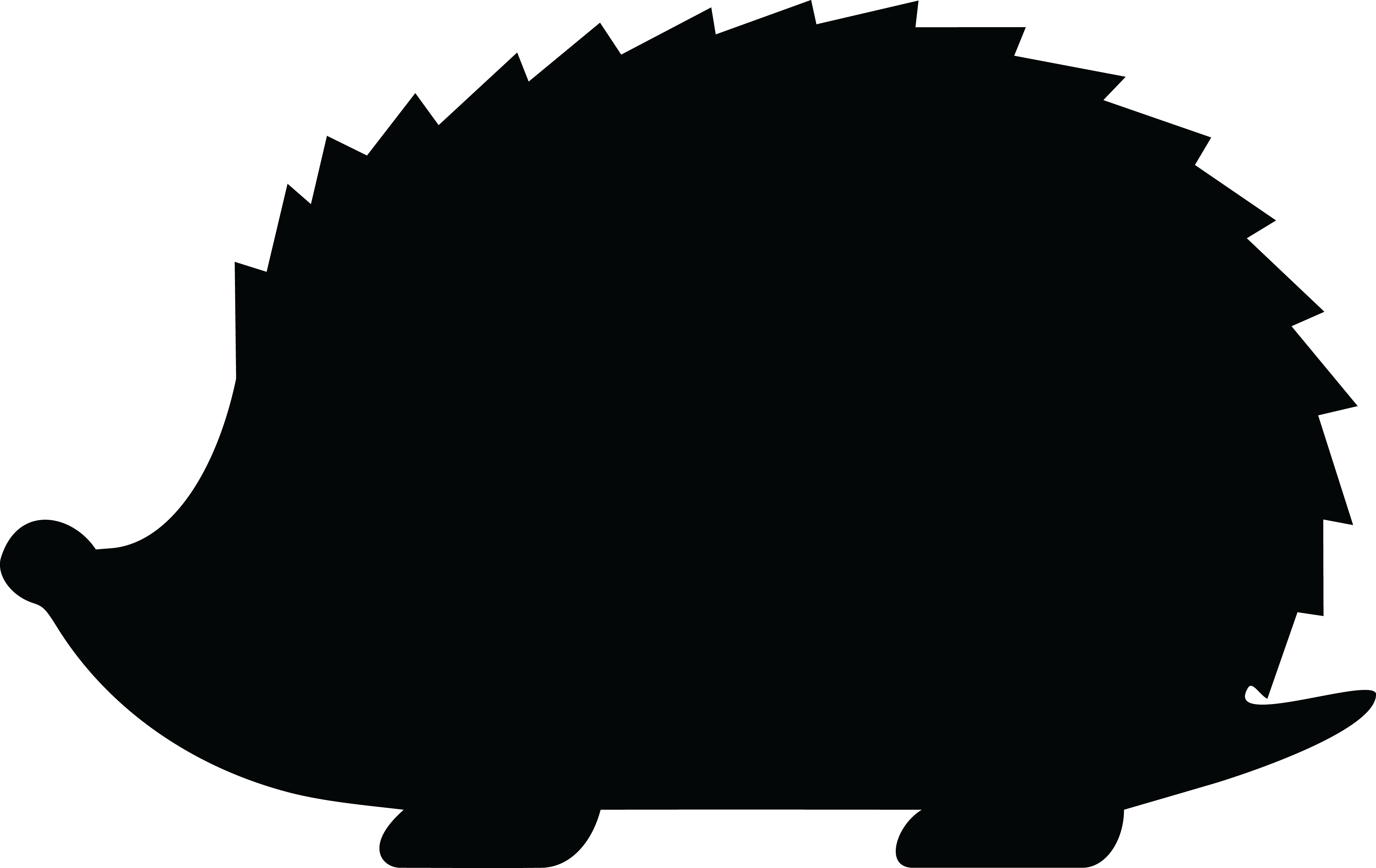 Baby Pinterest Hedgehogs Silhouettes And Cricut Silhouette - Hedgehog Silhouette Clipart - Png Download (2400x1512), Png Download