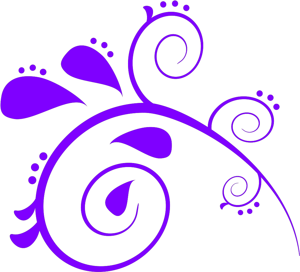 Purple Swirl Paisley Clip Art - Black And White Butterfly Floral Art Design - Shower - Png Download (600x543), Png Download
