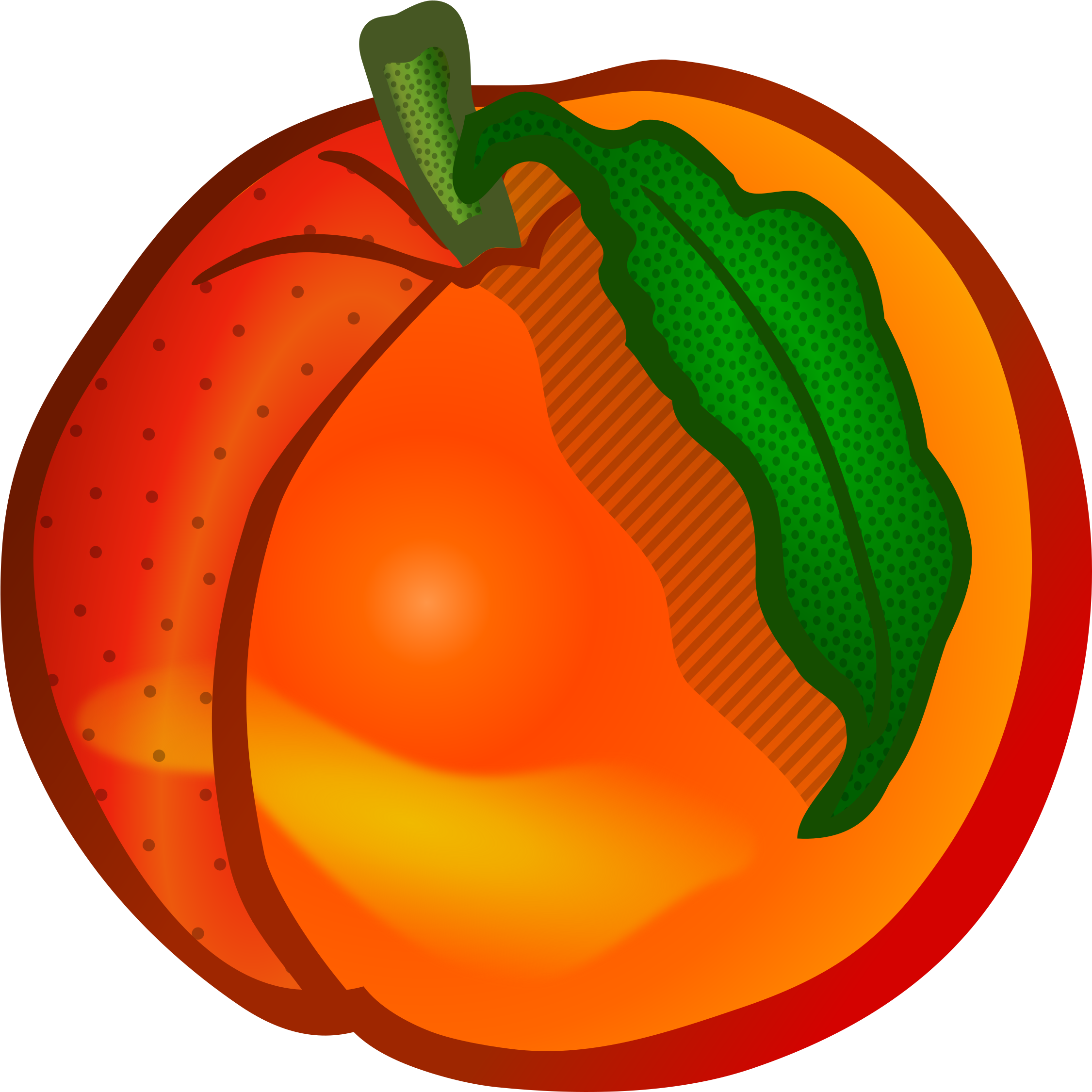 Peach Clipart Image - Peach Clipart - Png Download (2400x2400), Png Download