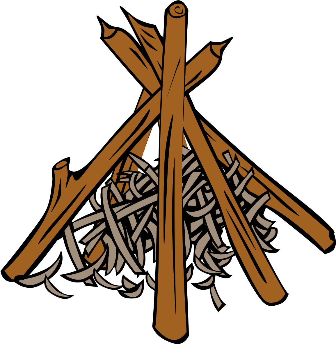 Fire Log Cliparts - Teepee Fire - Png Download (582x598), Png Download