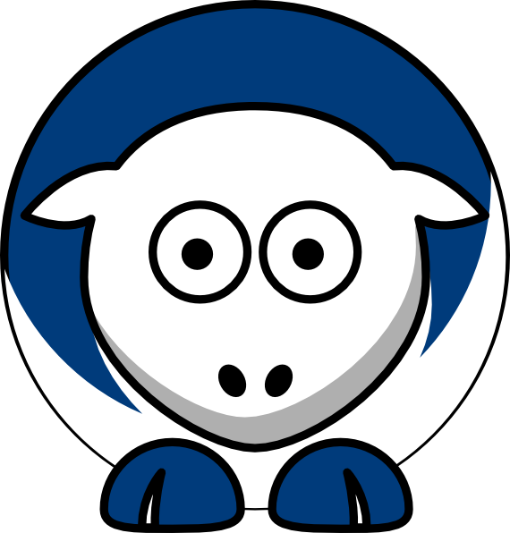 Sheep 2 Toned Indianapolis Colts Team Colors Clip Art - Cal State Fullerton Titans - Png Download (570x596), Png Download