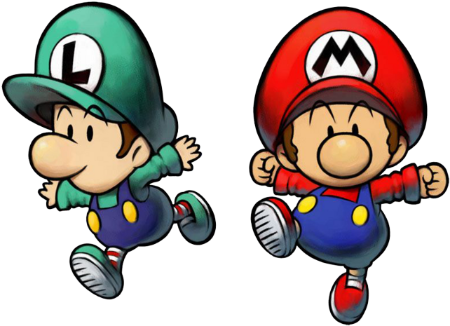 Super Mario Clipart Clip Art - Baby Mario And Luigi Png Transparent Png (800x657), Png Download