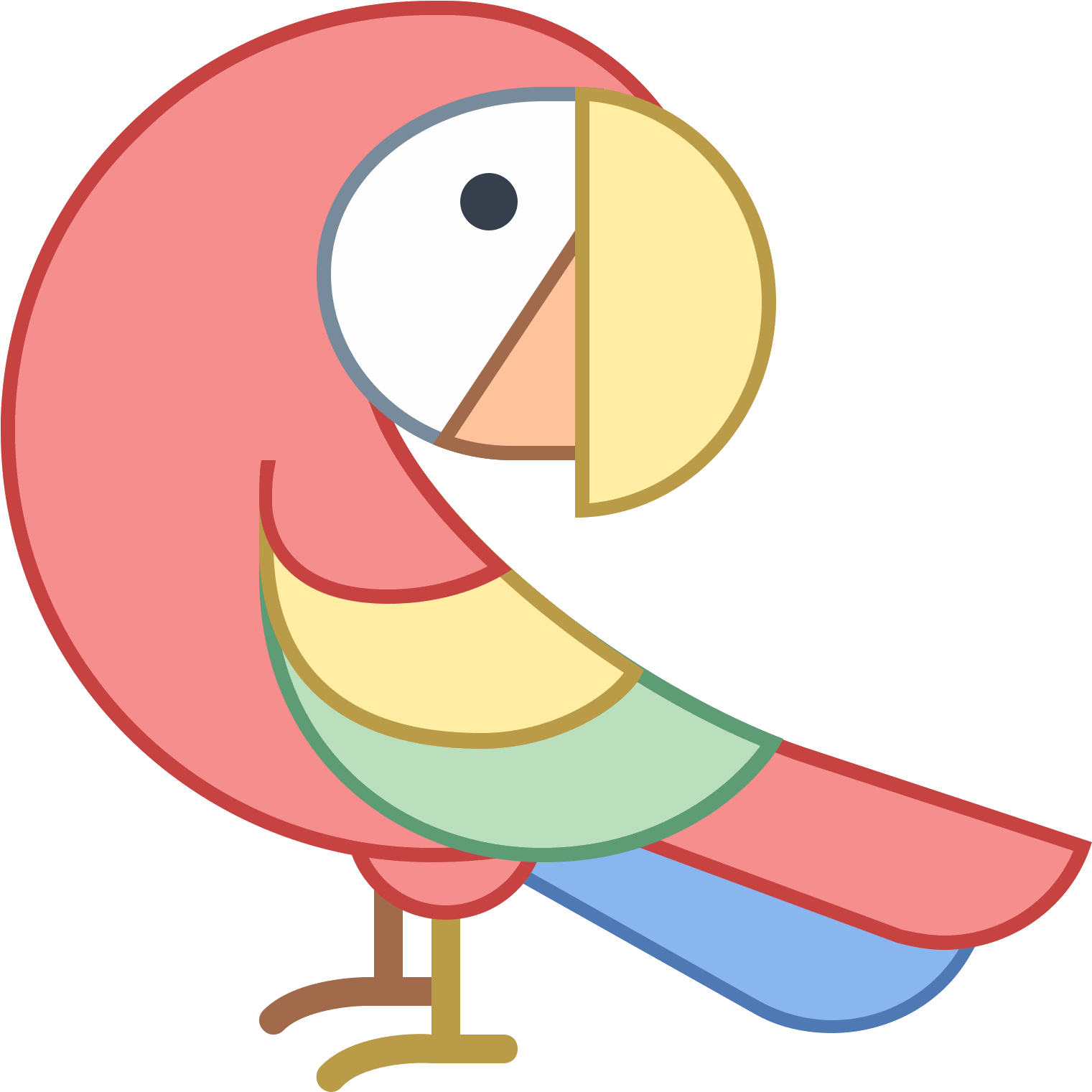 Parrot Icon - Portable Network Graphics Clipart (1600x1600), Png Download