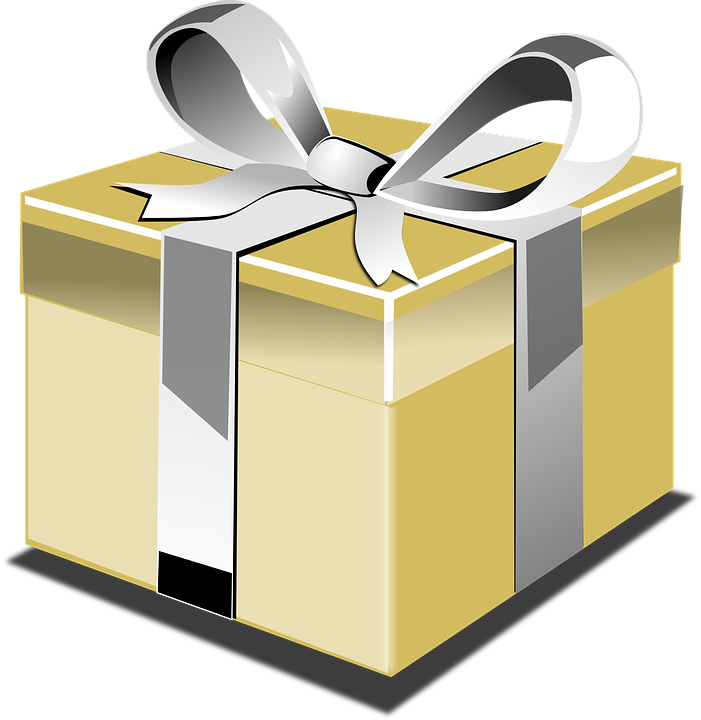 Black And Gold Gift Box Png Clipart (623x640), Png Download