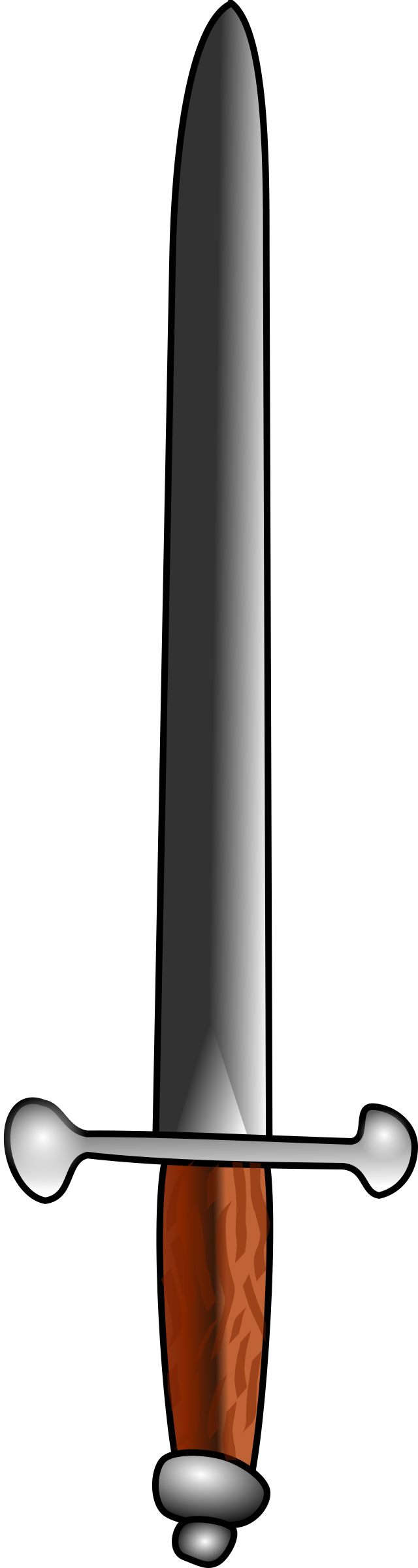 Dagger Clip Art - صورت سيف Png Transparent Png (600x2269), Png Download