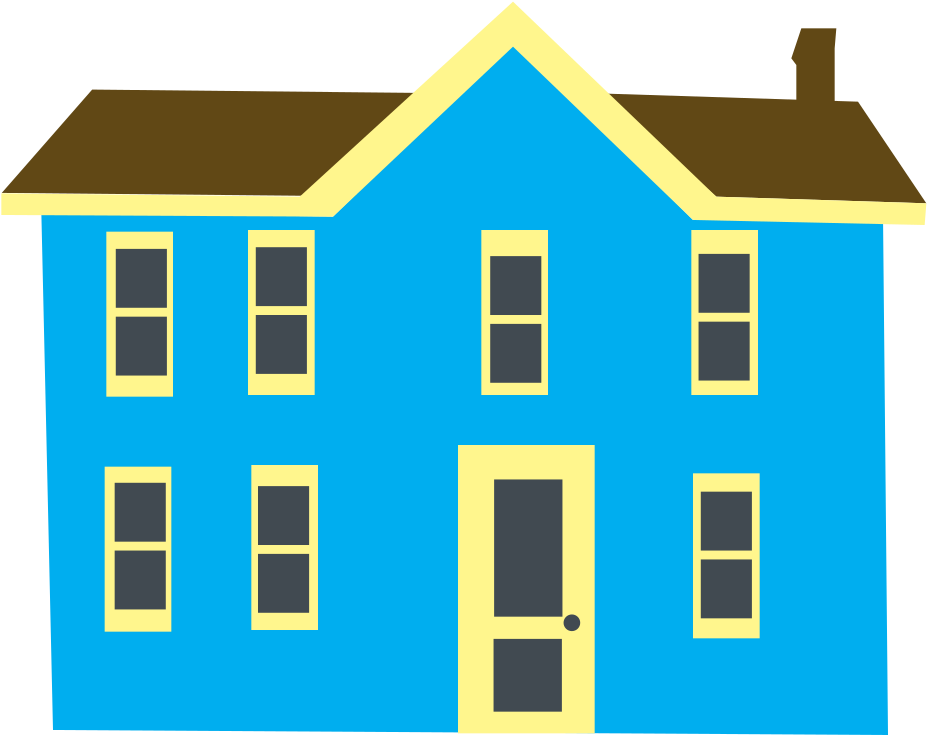Free To Use Public Domain Structures Clip Art - House With Windows Clipart - Png Download (800x669), Png Download