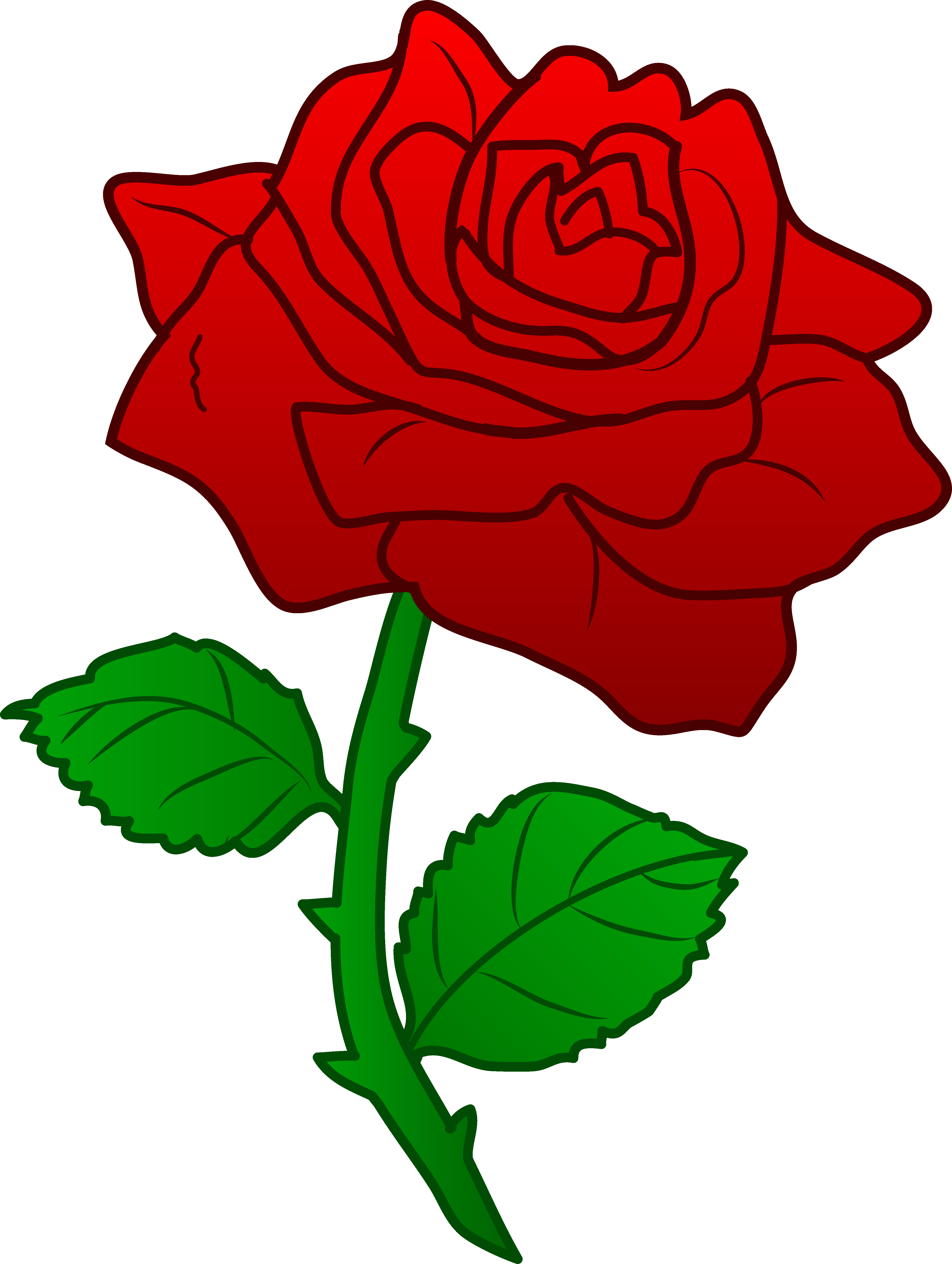 Clip Art Roses With Thorns And Dead Vines - Beauty And The Beast Rose Clipart - Png Download (4481x5947), Png Download