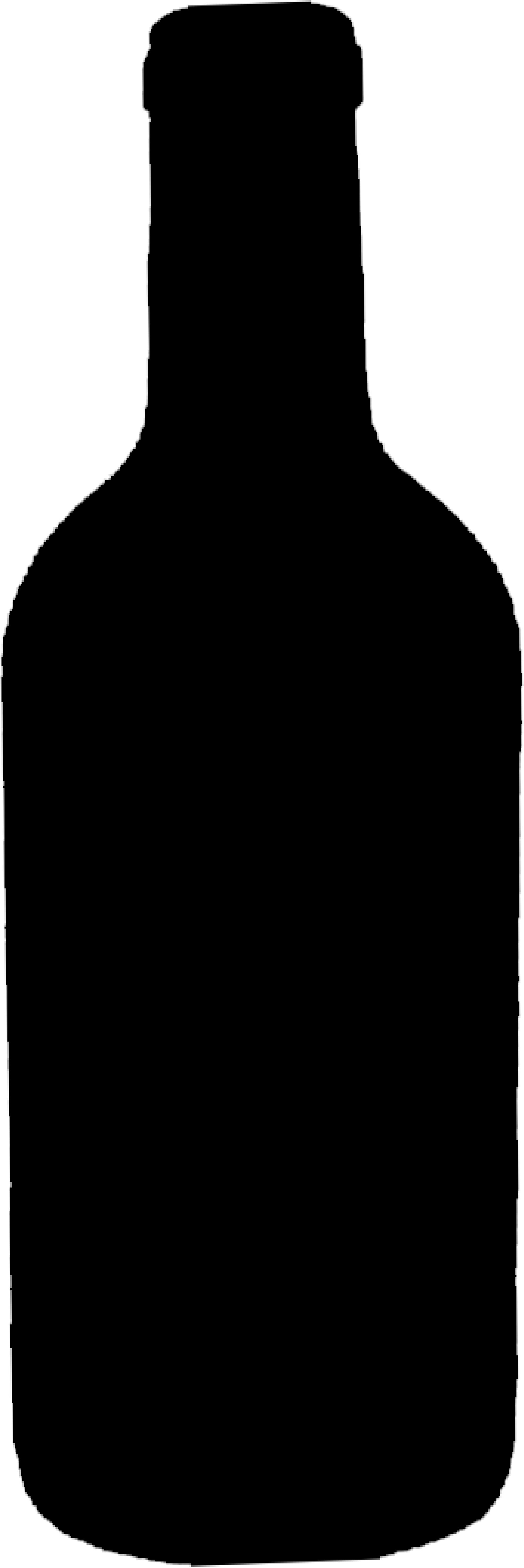 Wine Bottle Silhouette Wall Chalk Board [777983] - Wine Bottle Silhouette Transparent Clipart (1973x5905), Png Download