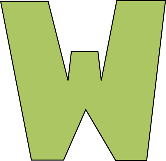 Letter W Clipart Letter Clip Art - Cute Letter W Clipart - Png Download (570x550), Png Download