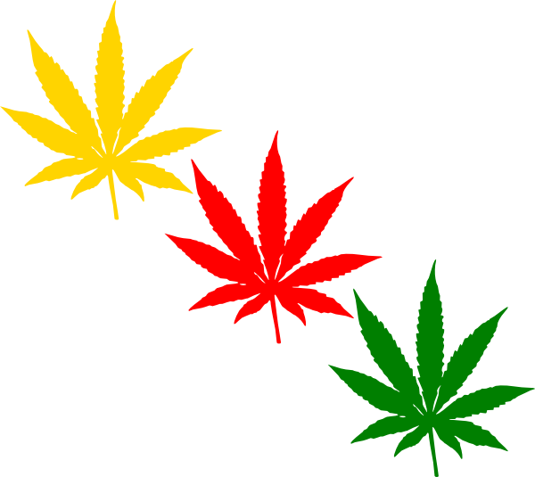 Orange Marijuana Leaf Clipart Kid - Marijuana Leaf Clipart - Png Download (600x535), Png Download