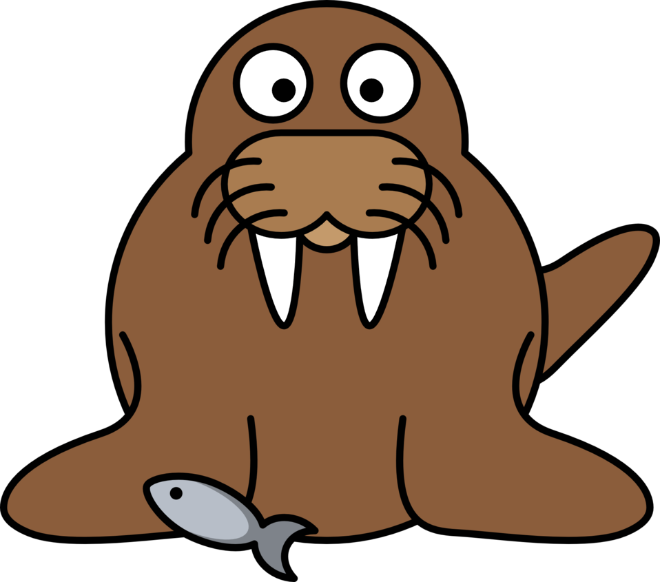 Walrus2 - Cartoon Walrus Clipart (800x704), Png Download