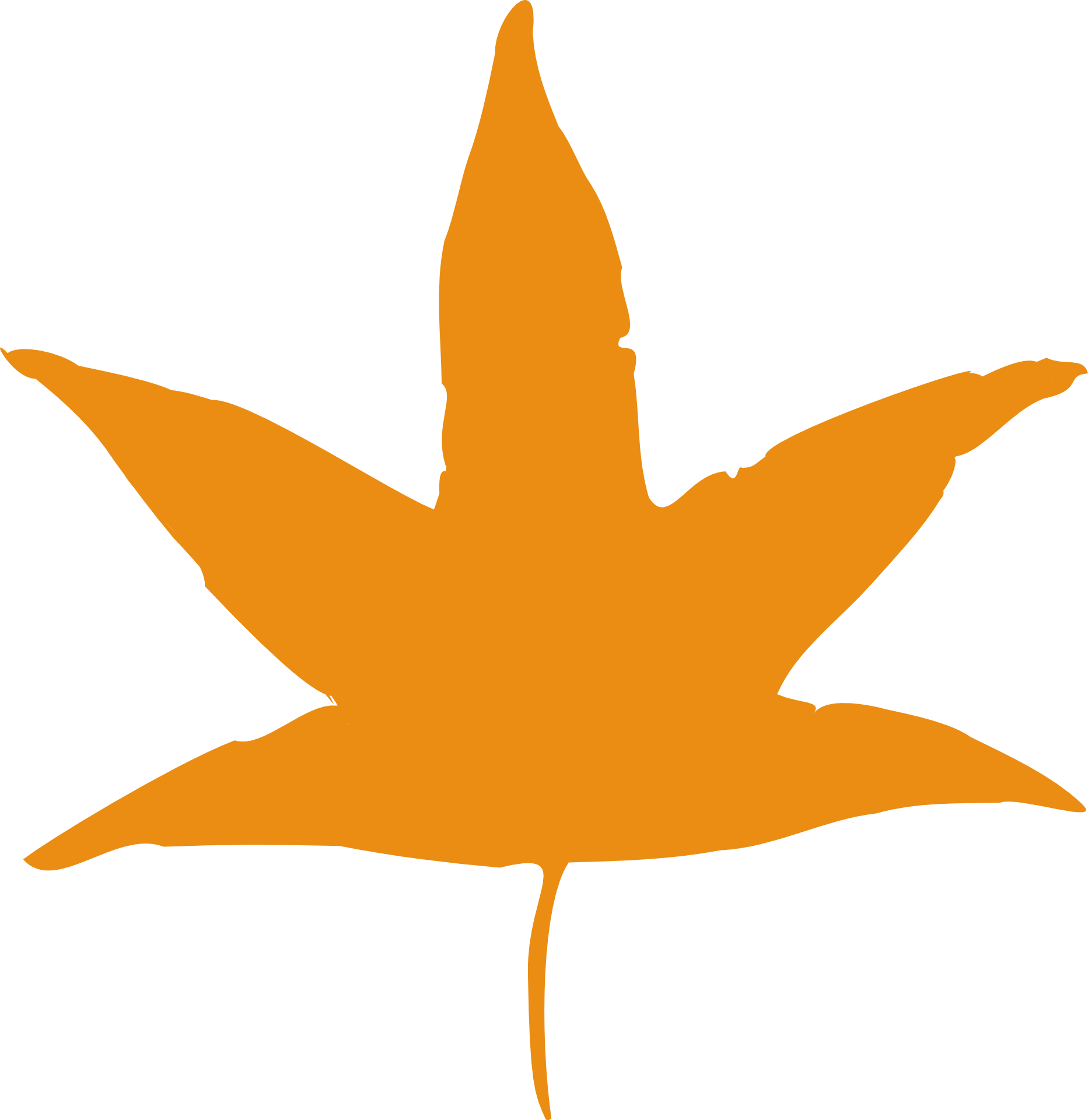 Orange - Leaves - Clip - Art - Cartoon Autumn Leaf Transparent - Png Download (900x900), Png Download