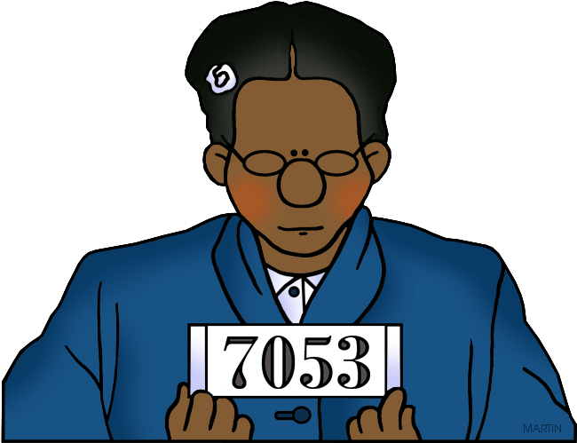 Famous People From Alabama - Rosa Parks Being Arrested Clipart - Png Download (684x525), Png Download