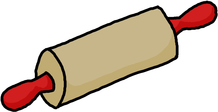Freezer Pie Crust - Clip Art Rolling Pin - Png Download (767x767), Png Download