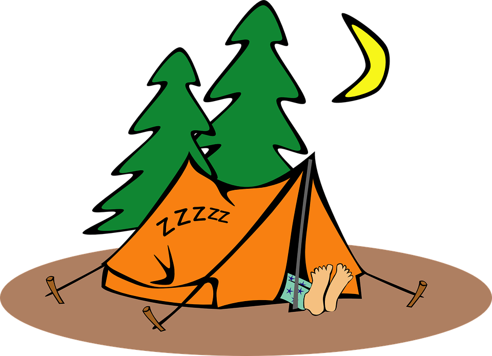 Free Sleeping In A Tent - Tent Clip Art - Png Download (800x578), Png Download