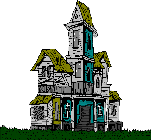 Old House Clipart Spooky - Clip Art Haunted Mansion - Png Download (600x600), Png Download