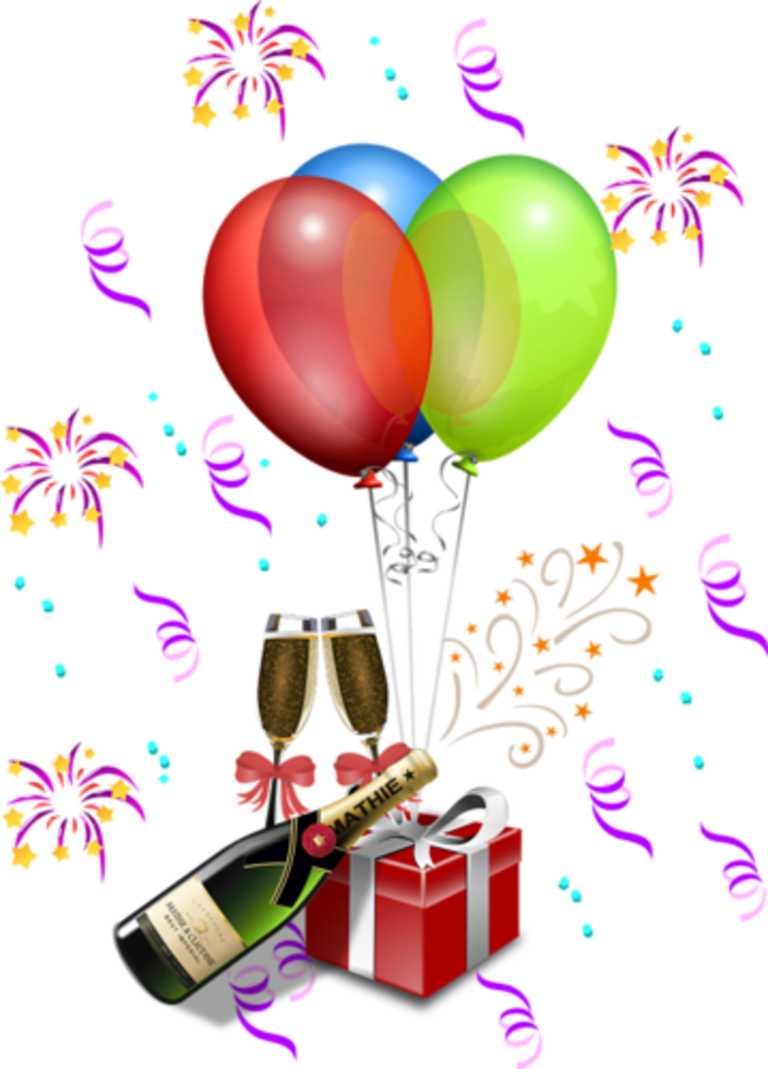 Wines And Balloons Png Clipart (704x980), Png Download