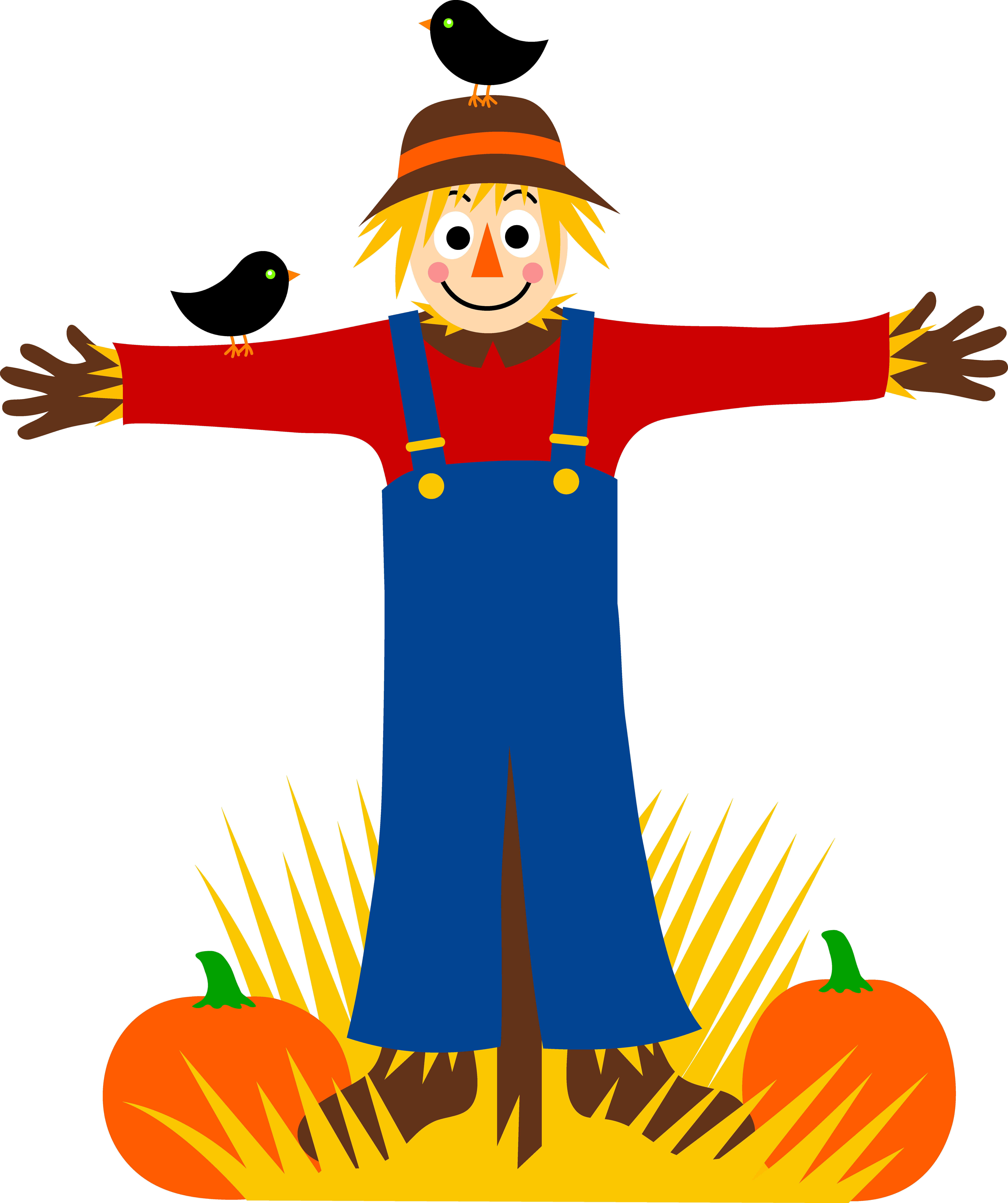 Clip Art Scarecrow - Png Download (7219x8614), Png Download