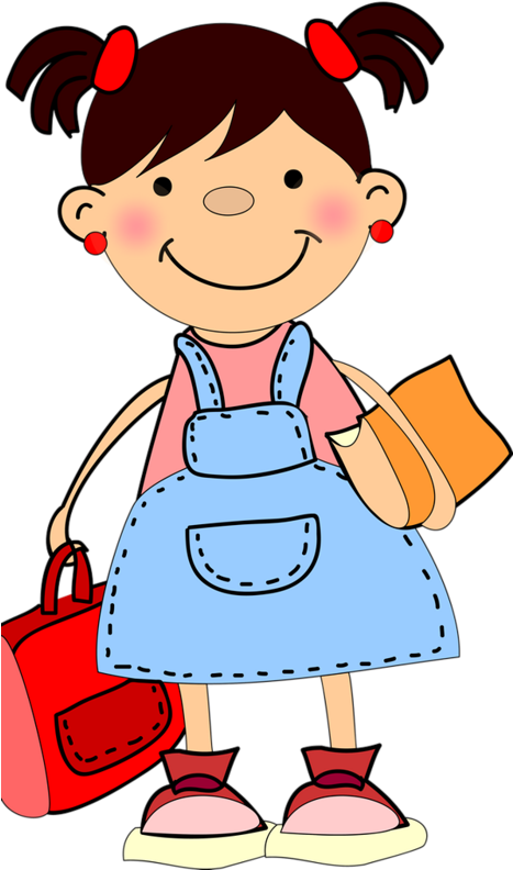Фото, Автор Missis - Little School Girl Clipart - Png Download (466x800), Png Download
