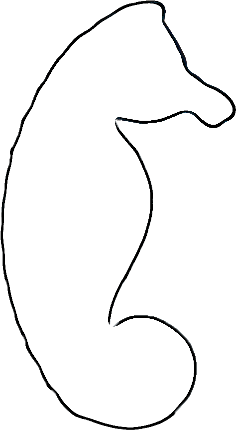 Mořský Koník K Vystřižení - Morsky Konik Maketa Clipart (480x864), Png Download