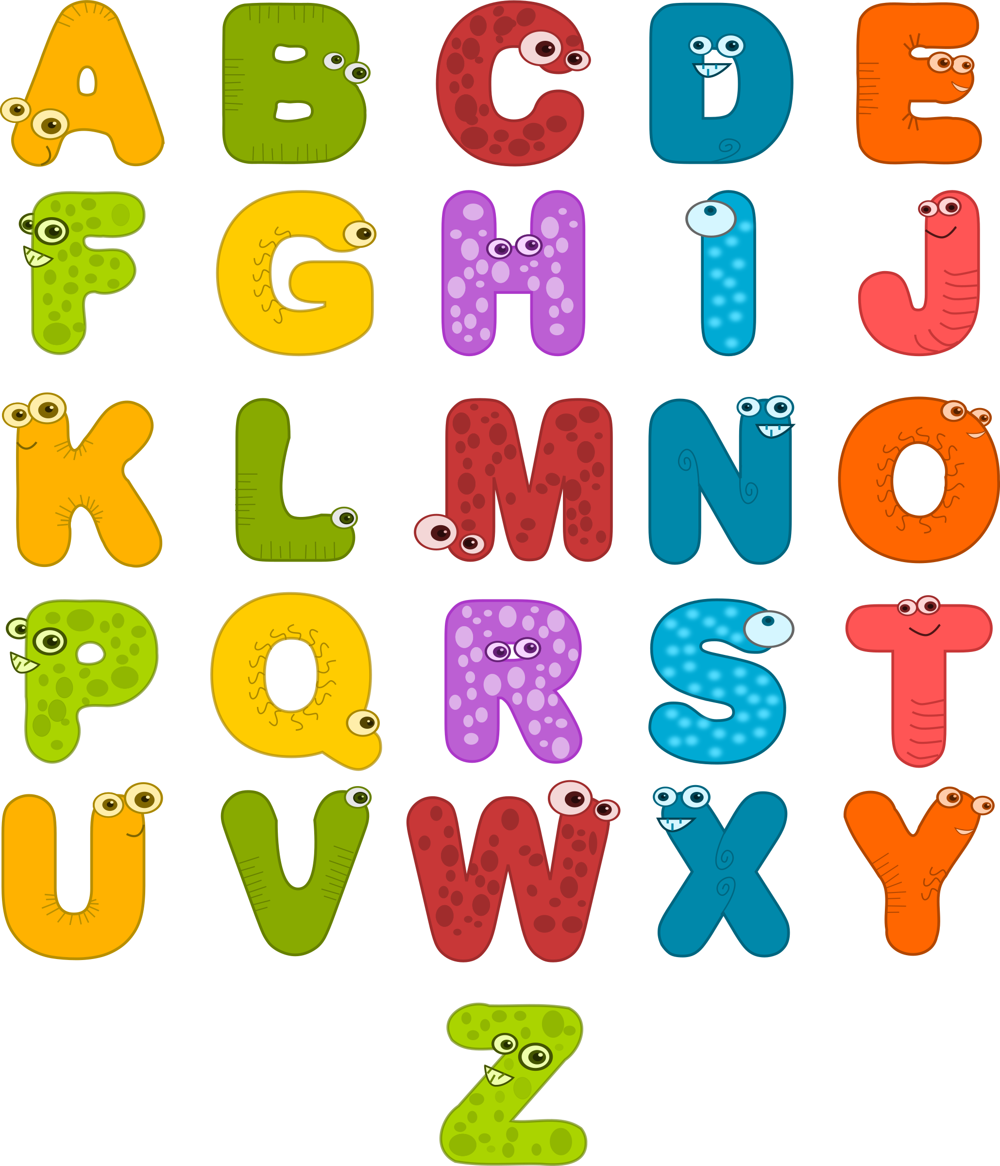 Animal Alphabet Clipart At Getdrawings - Alphabet Clipart - Png Download (686x800), Png Download