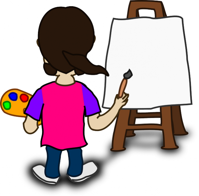 Cartoon Image Of Painting Clipart (639x630), Png Download