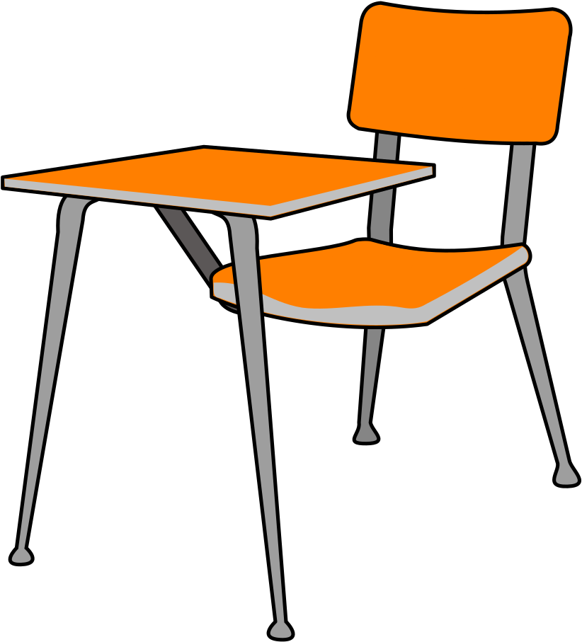 Student Desk Clip Art - School Desk Clipart - Png Download (540x595), Png Download