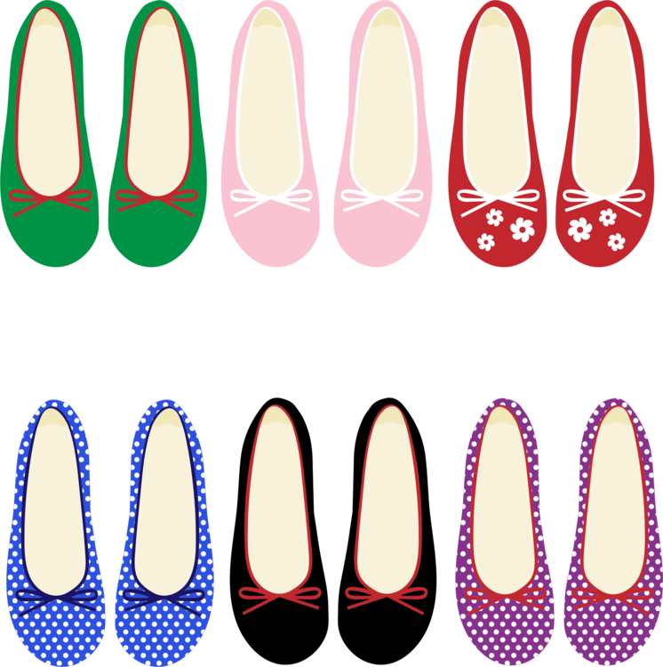 Ballet Shoe Footwear High-heeled Shoe Ballet Flat - Women's Shoe Shoes Clipart - Png Download (746x750), Png Download