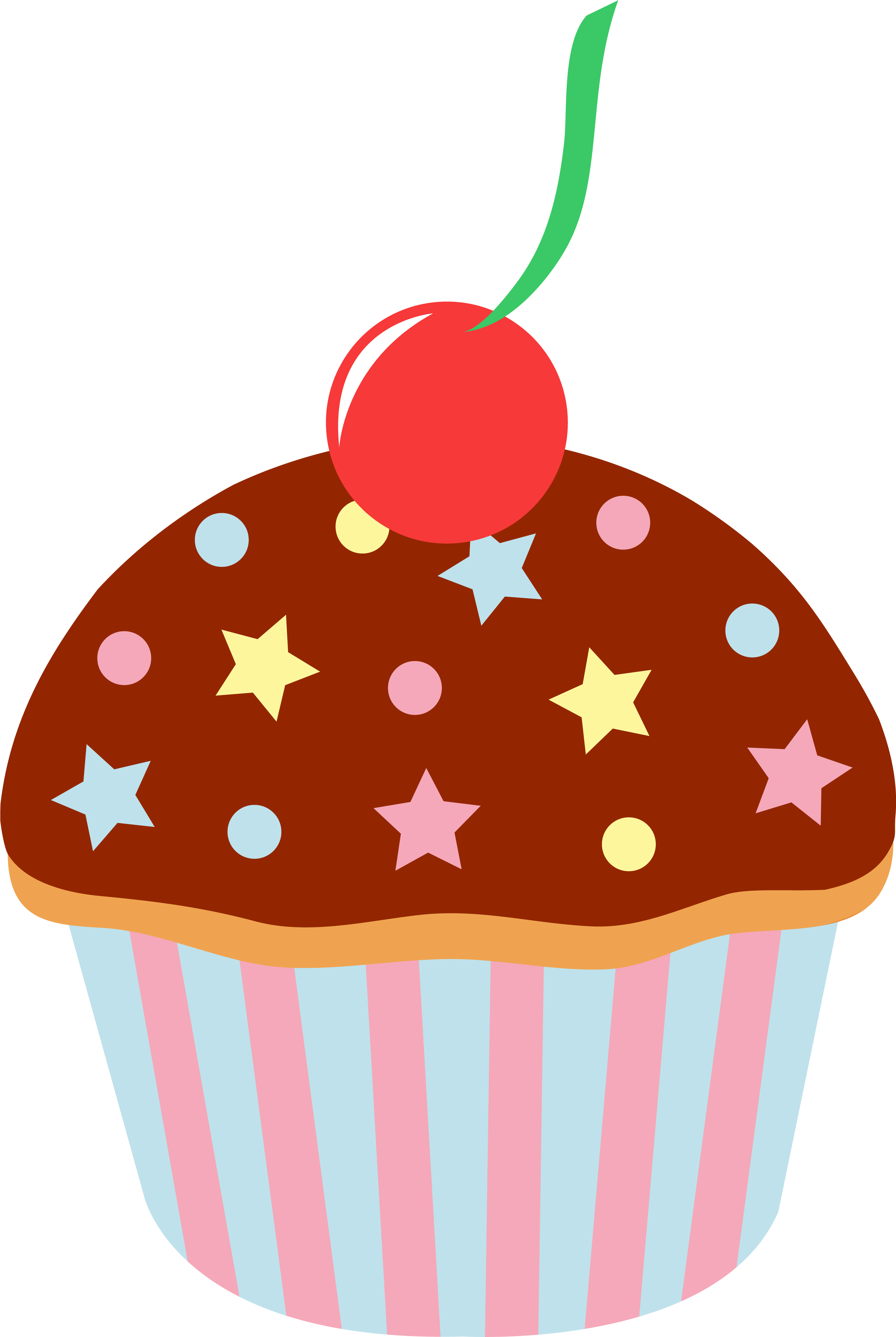 Cupcake - Cupcake Cartoon Png Clipart (3053x4765), Png Download