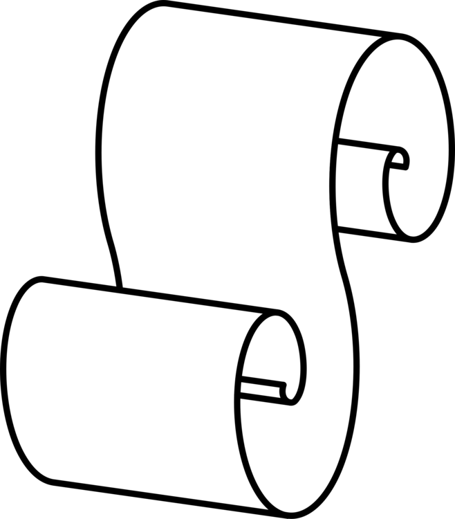 Drawing Scroll Computer Icons Download Outline - Paper Scroll Clip Art - Png Download (658x750), Png Download