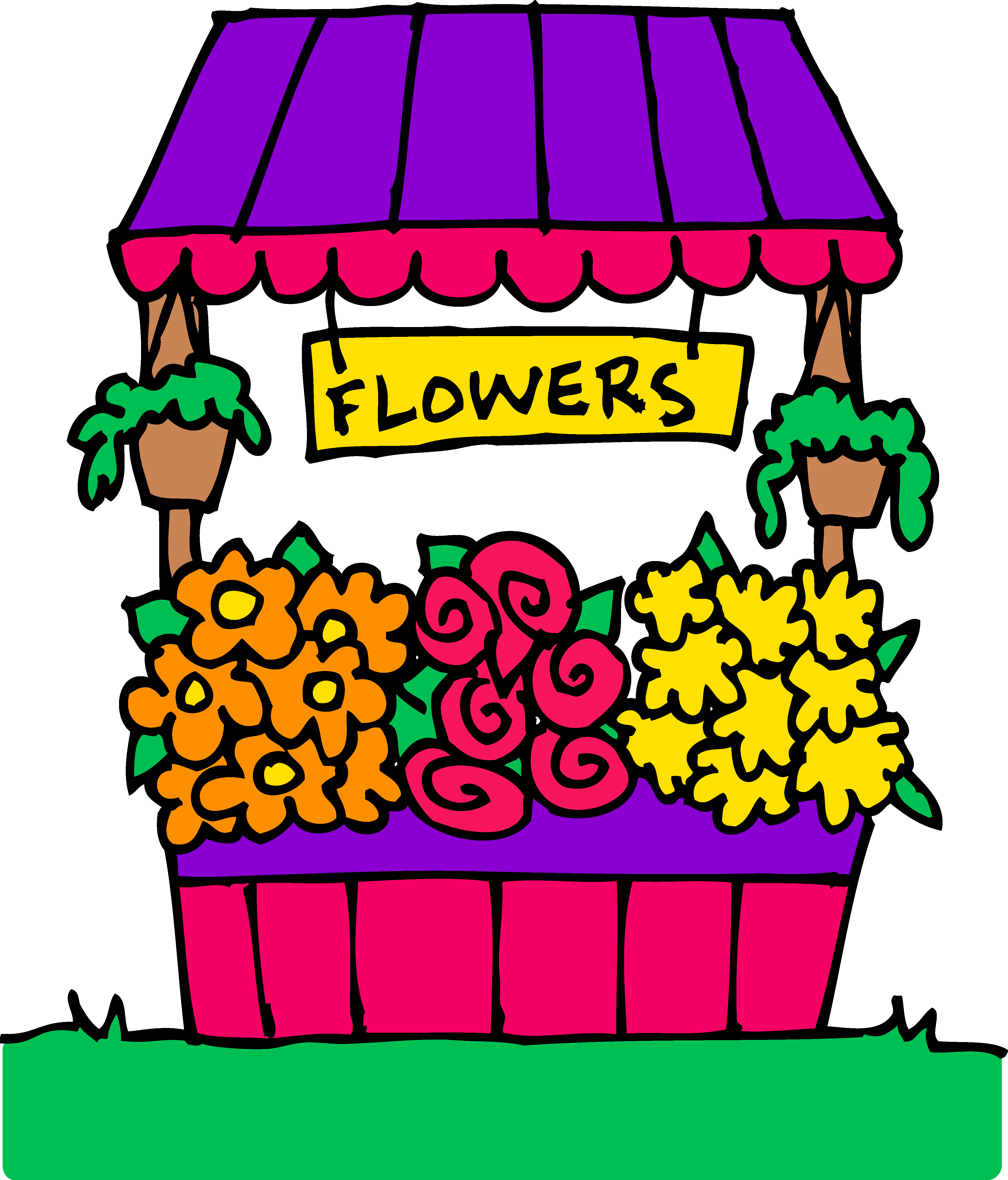 Disney Princess Coloring Pagescom Scicomnyccom - Flower Shop Png Clipart (4217x4936), Png Download